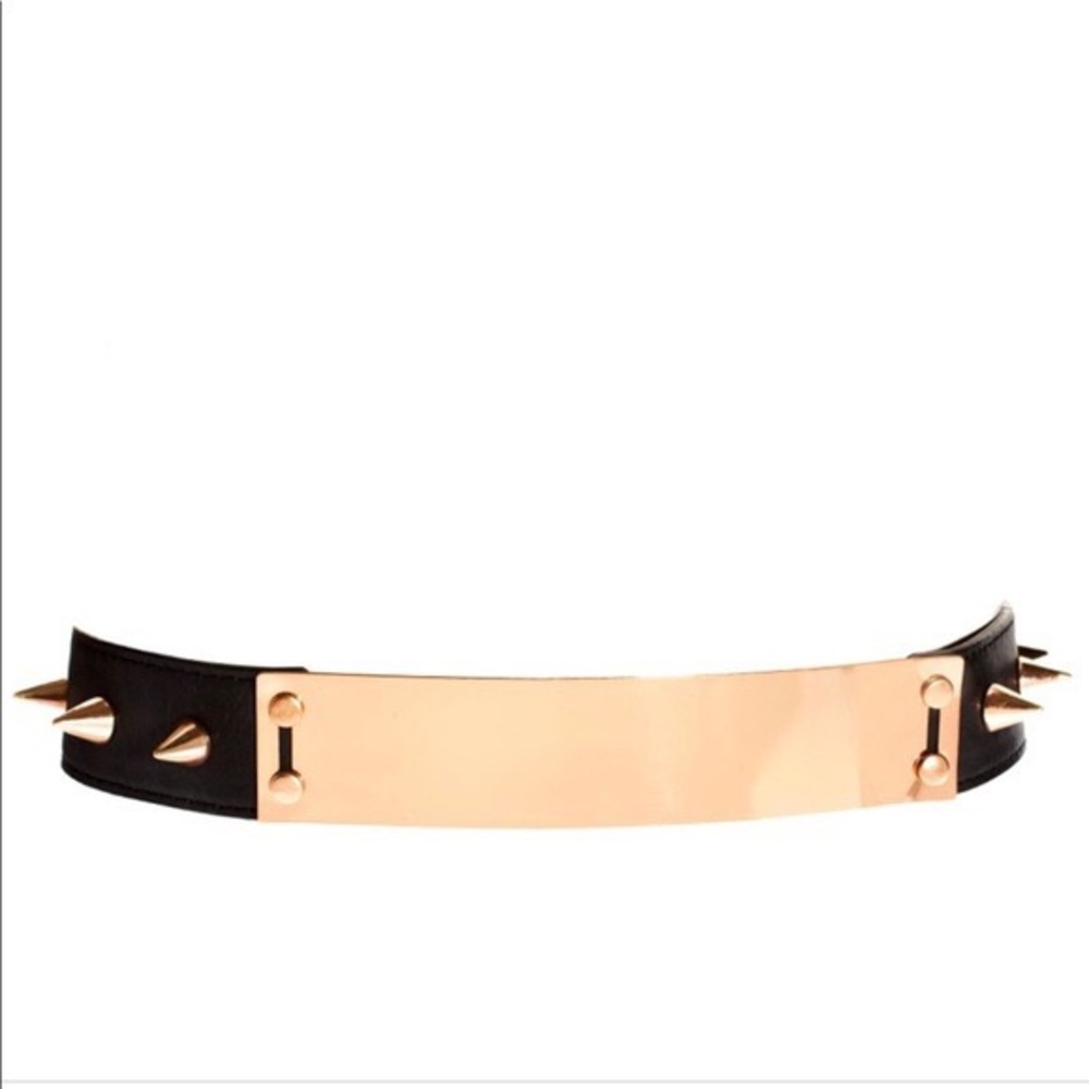 ASOS Gold Spiked Black belt